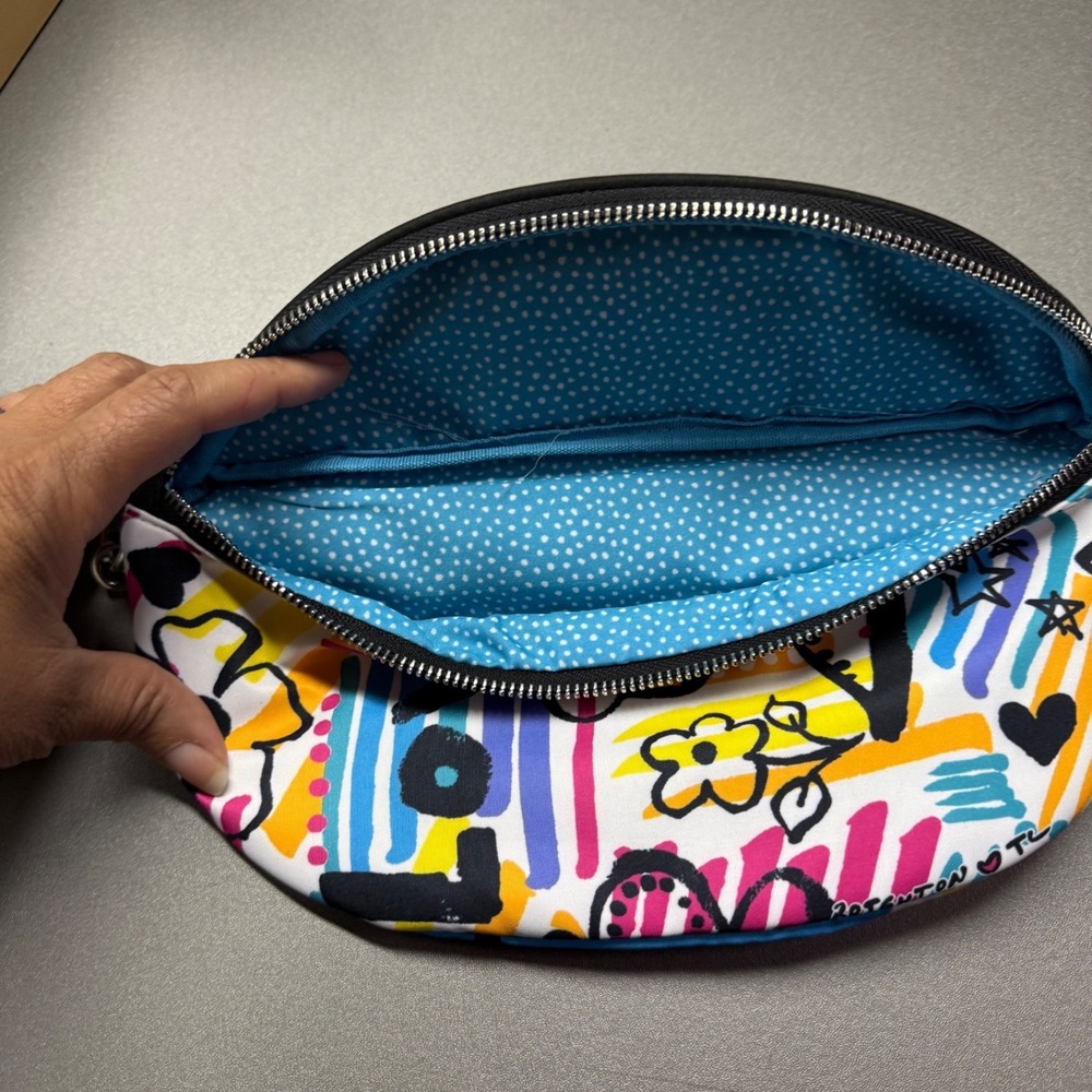 Brighton Graffiti Love Crossbody Belt Bag Multi Color Floral Pop Art NWT - Picture 3 of 8